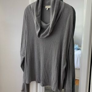 Lucky Brand Grey Cowl Neck Sweater